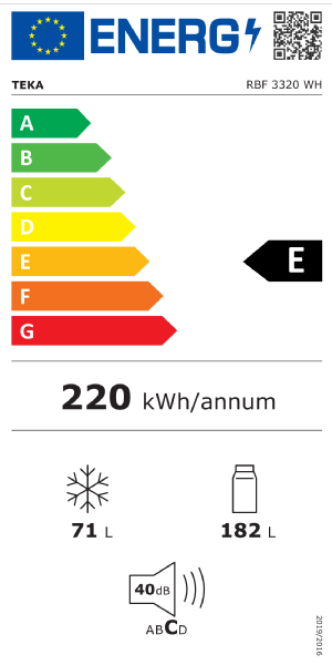 COMBI. NO FROST TEKA RBF 3320 BLANCO